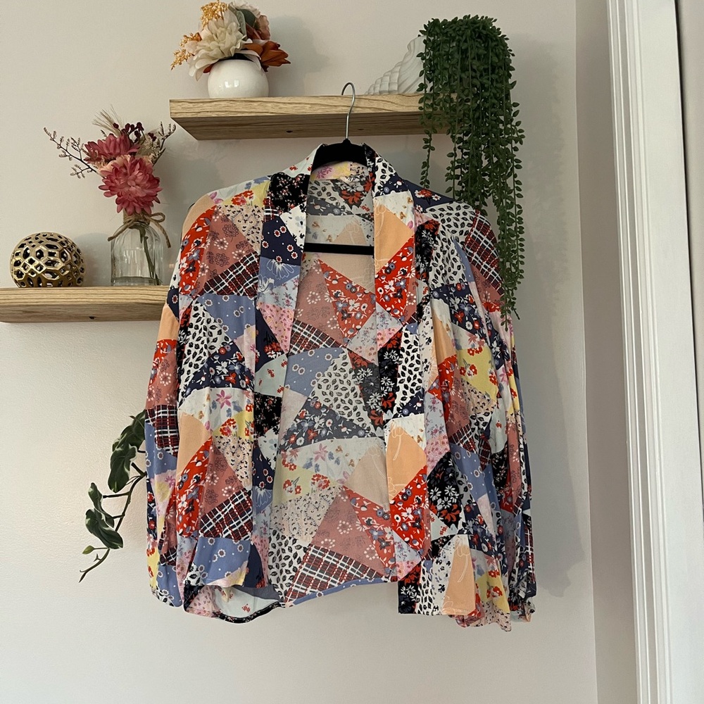 Gap Multi-Coloured Patchwork Cardigan - image 1